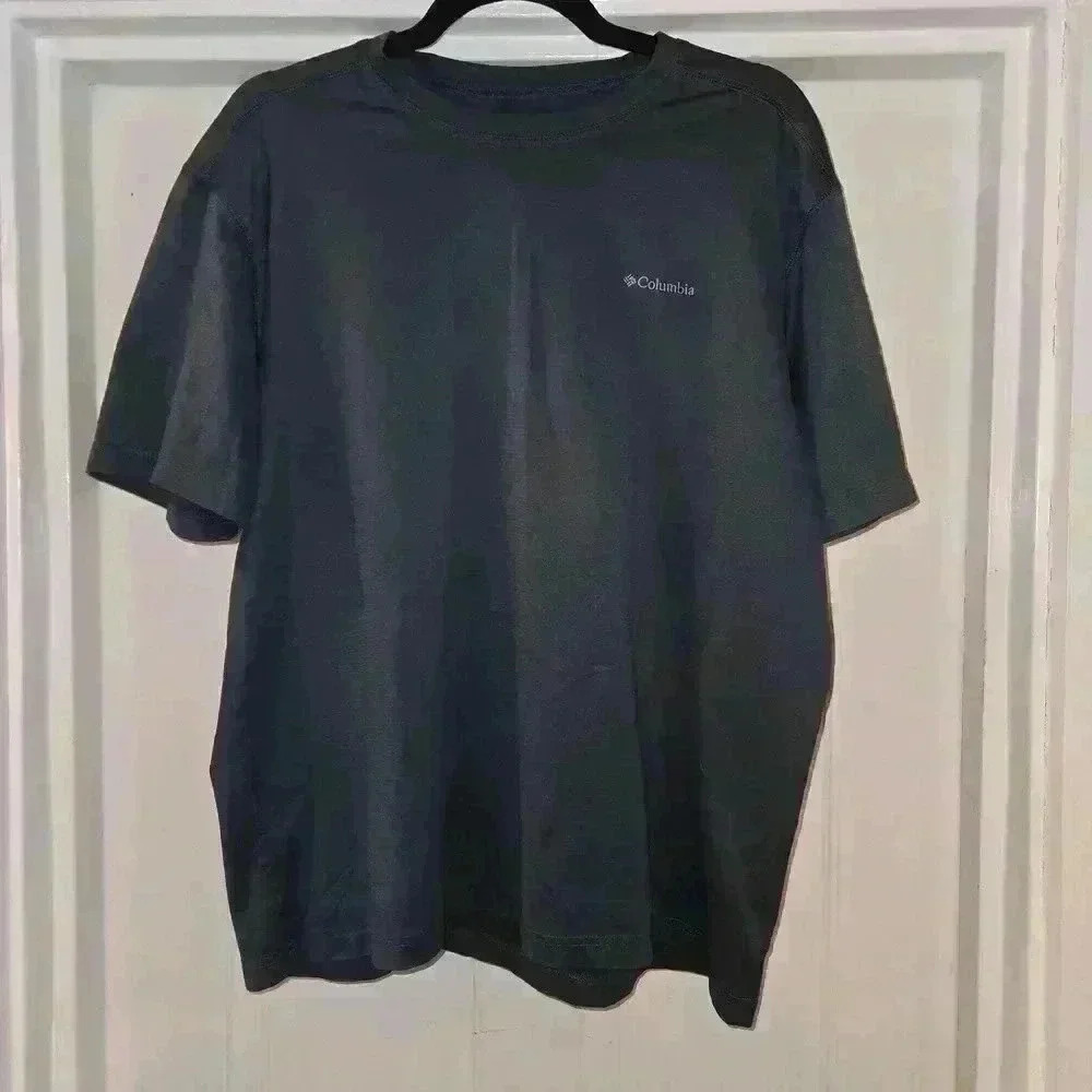 Columbia Omni Wick Activewear Performance Short Sleeve Shirt Blue Size Large